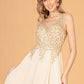Embroidered Chiffon V-Neck Dress by Elizabeth K - GL2311 -Special Occasion/Curves