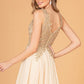 Embroidered Chiffon V-Neck Dress by Elizabeth K - GL2311 -Special Occasion/Curves