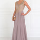 Embroidered Chiffon V-Neck Dress by Elizabeth K - GL2311 -Special Occasion/Curves