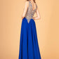 Embroidered Chiffon V-Neck Dress by Elizabeth K - GL2311 -Special Occasion/Curves