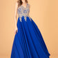 Embroidered Chiffon V-Neck Dress by Elizabeth K - GL2311 -Special Occasion/Curves