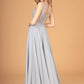 Embroidered Chiffon V-Neck Dress by Elizabeth K - GL2311 -Special Occasion/Curves