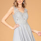 Embroidered Chiffon V-Neck Dress by Elizabeth K - GL2311 -Special Occasion/Curves