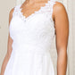 Embroidered Chiffon V-Neck Dress by Elizabeth K - GL2311 -Special Occasion/Curves