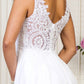 Embroidered Chiffon V-Neck Dress by Elizabeth K - GL2311 -Special Occasion/Curves