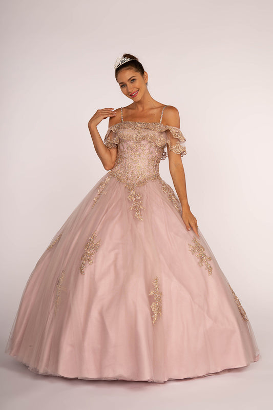 Elizabeth K - GL2510 - Embellished Off-the-Shoulder Quinceanera Dress