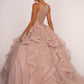 Elizabeth K - GL2513 - Embroidered Bodice Scoop-Neck Quinceanera Dress