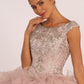 Elizabeth K - GL2514 - Embellished Sequin Bodice Boat Neck Quinceanera Dress