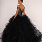 Elizabeth K - GL2516 - Embellished Cut-Away Shoulder Quinceanera Dress