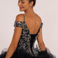 Elizabeth K - GL2516 - Embellished Cut-Away Shoulder Quinceanera Dress
