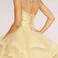 Elizabeth K - GL2517 - Embellished Boat Neck Layered Quinceanera Dress