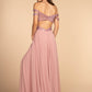 Elizabeth K - GL2527 - Embellished Cut-Away Shoulder A-Line Dress - Special Occasion/Curves