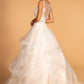 GL2599 GLS by Gloria - Illusion V-Neck Layered Tulle Bridal Gown