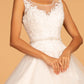 GL2599 GLS by Gloria - Illusion V-Neck Layered Tulle Bridal Gown
