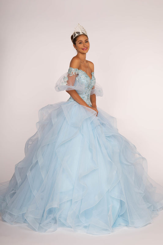 Elizabeth K - GL2601 - Embellished Layered Quinceanera Dress