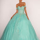 Elizabeth K - GL2604 - Mesh Jewel Sweetheart Neck Quinceanera Dress
