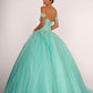 Elizabeth K - GL2604 - Mesh Jewel Sweetheart Neck Quinceanera Dress