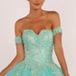 Elizabeth K - GL2604 - Mesh Jewel Sweetheart Neck Quinceanera Dress