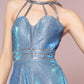 Elizabeth K - GL2672 - Glitter Cut-Out Neckline Dress