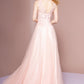 Elizabeth K - GL2693 - Embellished Scoop-Neck A-Line Dress