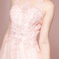 Elizabeth K - GL2693 - Embellished Scoop-Neck A-Line Dress