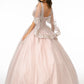 Elizabeth K - GL2800 - Mesh V-Neck Glitter Quinceanera Dress