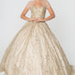 Elizabeth K - GL2804 - Embellished Glitter Sleeveless Quinceanera Dress
