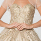 Elizabeth K - GL2804 - Embellished Glitter Sleeveless Quinceanera Dress