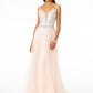 Jewel Embellished Tulle A-Line Dress w/ Strap Back- GL2892 by Elizabeth K - Special Occasion