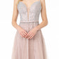 Jewel Embellished Tulle A-Line Dress w/ Strap Back- GL2892 by Elizabeth K - Special Occasion