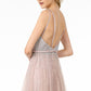 Jewel Embellished Tulle A-Line Dress w/ Strap Back- GL2892 by Elizabeth K - Special Occasion