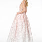 Elizabeth K GL2897 - Illusion Deep V-Neck Sleeveless Dress - Special Occasion/Curves