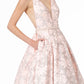 Elizabeth K GL2897 - Illusion Deep V-Neck Sleeveless Dress - Special Occasion/Curves