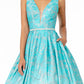 Elizabeth K GL2897 - Illusion Deep V-Neck Sleeveless Dress - Special Occasion/Curves