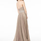 Elizabeth K - GL2905 - Illusion Deep V-Neck A-Line Dress