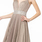 Elizabeth K - GL2905 - Illusion Deep V-Neck A-Line Dress
