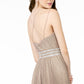 Elizabeth K - GL2905 - Illusion Deep V-Neck A-Line Dress