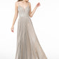 Elizabeth K - GL2905 - Illusion Deep V-Neck A-Line Dress