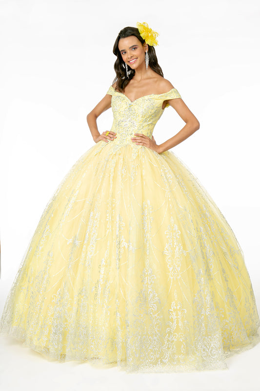 Elizabeth K - GL2910 - Mesh Off The Shoulder Quinceanera Dress