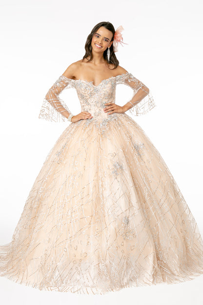 Elizabeth K - GL2911 - Sweetheart Glitter Quinceanera Dress