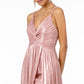 Elizabeth K - GL2927 - Lame Spaghetti Strap A-Line Dress