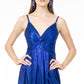 Elizabeth K - GL2927 - Lame Spaghetti Strap A-Line Dress