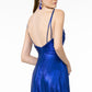 Elizabeth K - GL2927 - Lame Spaghetti Strap A-Line Dress