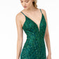 Elizabeth K - GL2938 - Mesh V-Neck Mermaid Dress