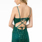 Elizabeth K - GL2938 - Mesh V-Neck Mermaid Dress