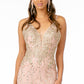 Elizabeth K - GL2938 - Mesh V-Neck Mermaid Dress