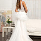 GL3014 GLS by Gloria - Flower Applique Mermaid Bridal Gown