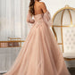 GL3015 GLS by Gloria - Illusion Sweetheart A-Line Dress - Curves