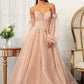 GL3015 GLS by Gloria - Illusion Sweetheart A-Line Dress - Curves