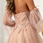 GL3015 GLS by Gloria - Illusion Sweetheart A-Line Dress - Curves